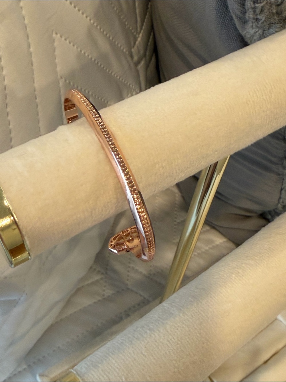Kendra Scott Rose Gold Druzy Double-Open Cuff Bracelet - Pale Pink - Picture 4 of 4